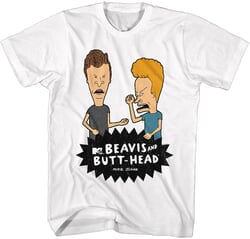 Click to get Beavis and Butthead Adult Tshirt  White