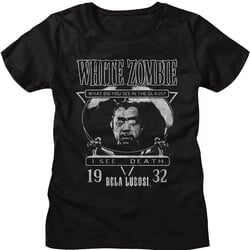 Click to get Womens WHITE ZOMBIE Bela Lugosi Horror Movie 1932 Tshirt  Black