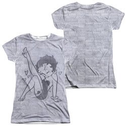Betty Boop A Leg Up Sublimation Juniors Shirt Front/Back Print