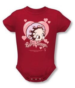 Betty Boop Baby Romper Infant Creeper Baby Heart Red