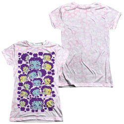 Betty Boop Boop & Repeat Sublimation Juniors Shirt Front/Back Print