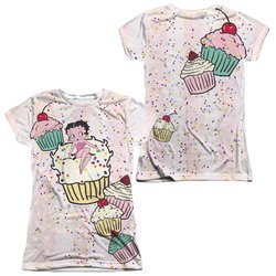 Betty Boop Cake Boop Sublimation Juniors Shirt Front/Back Print