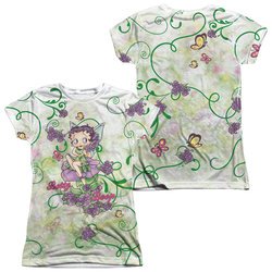 Betty Boop Flower Fairy Sublimation Juniors Shirt Front/Back Print