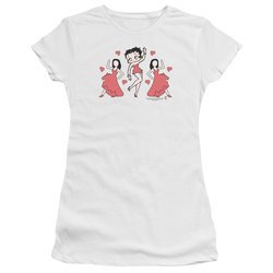 Betty Boop Juniors Shirt BB Dance White T-Shirt
