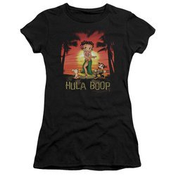 Betty Boop Juniors Shirt Hulaboop Black T-Shirt