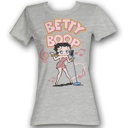 Betty Boop Juniors T-shirt Chillin in Da Club Grey Tee Shirt