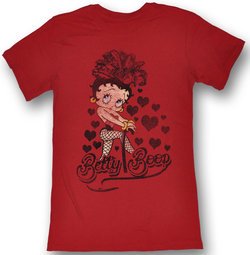 Betty Boop Juniors T-shirt Chillin Red Tee Shirt