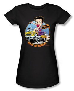 Betty Boop Juniors T-shirt Keep On Boopin Black Tee