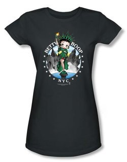 Betty Boop Juniors T-shirt NYC Black Tee