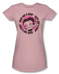 Betty Boop Juniors T-shirt Oop A Doop Pink Tee