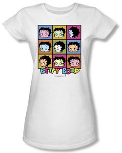 Betty Boop Juniors T-shirt Shes Got The Look White Tee