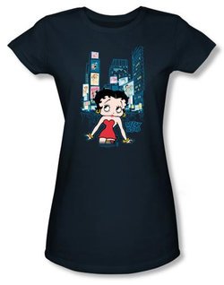 Betty Boop Juniors T-shirt Square Black Tee