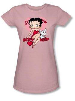 Betty Boop Juniors T-shirt Sweetheart Pink Tee