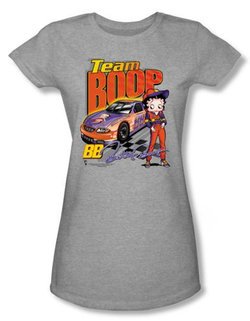 Betty Boop Juniors T-shirt Team Boop Athletic Heather Tee
