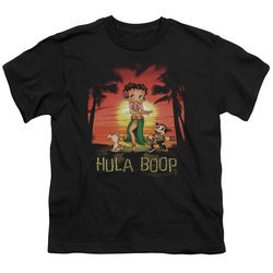 Betty Boop Kids Shirt Hulaboop Black T-Shirt