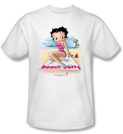 Betty Boop Kids T-shirt Beach Betty Youth White Tee Shirt