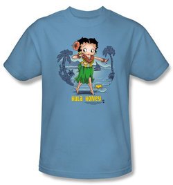 Betty Boop Kids T-shirt Hula Honey Youth Carolina Blue Tee Shirt
