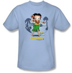 Betty Boop Kids T-shirt Hula Honey Youth Light Blue Tee Shirt