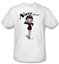 Betty Boop Kids T-shirt Navy Boop Youth White Tee Shirt