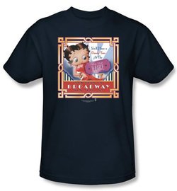 Betty Boop Kids T-shirt On Broadway Youth Navy Blue Tee Shirt