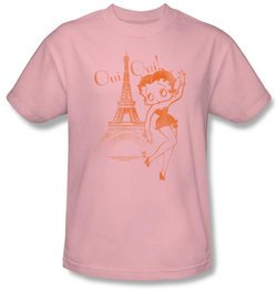 Betty Boop Kids T-shirt Oui Oui Youth Pink Tee Shirt