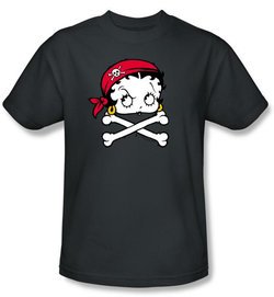 Betty Boop Kids T-shirt Pirate Youth Black Tee Shirt