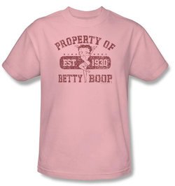 Betty Boop Kids T-shirt Property Of Betty Boop Youth Pink Tee Shirt