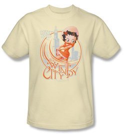Betty Boop Kids T-shirt The Windy City Youth Cream Tee Shirt