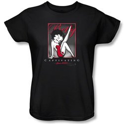 Betty Boop Ladies T-shirt Captivating Black Tee Shirt