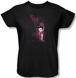 Betty Boop Ladies T-shirt Cutie Black Tee Shirt
