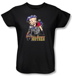 Betty Boop Ladies T-shirt Not Your Average Mother Black Tee Shirt
