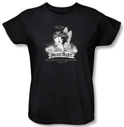 Betty Boop Ladies T-shirt Street Angel Black Tee Shirt