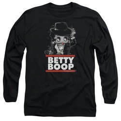 Betty Boop Long Sleeve Shirt Bling Bling Boop Black Tee T-Shirt