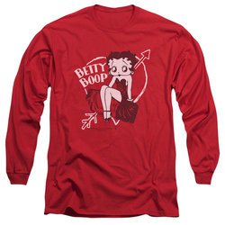 Betty Boop Long Sleeve Shirt Lover Girl Red Tee T-Shirt