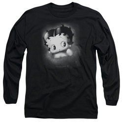 Betty Boop Long Sleeve Shirt Vintage Star Black Tee T-Shirt