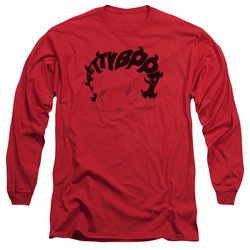 Betty Boop Long Sleeve Shirt Word Hair Red Tee T-Shirt