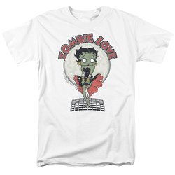 Betty Boop Shirt Breezy Zombie Love White Tee T-Shirt