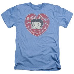 Betty Boop Shirt Fan Club Heart Heather Light Blue T-Shirt