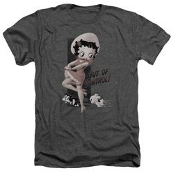 Betty Boop Shirt Out Of Control Heather Charcoal T-Shirt