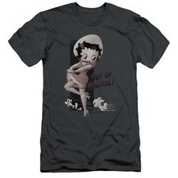 Betty Boop Slim Fit Shirt Out Of Control Charcoal T-Shirt