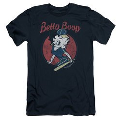Betty Boop Slim Fit Shirt Team Boop Navy Blue T-Shirt