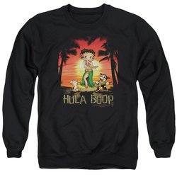 Betty Boop Sweatshirt Hulaboop Adult Black Sweat Shirt
