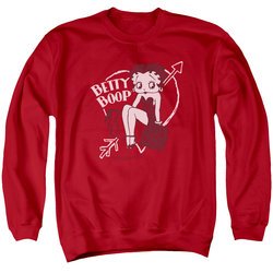 Betty Boop Sweatshirt Lover Girl Adult Red Sweat Shirt