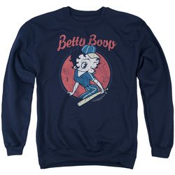 Betty Boop Sweatshirt Team Boop Adult Navy Blue Sweat Shirt