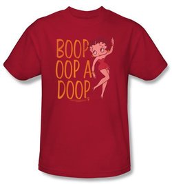 Betty Boop T-shirt Classic Oop Adult Red Tee Shirt