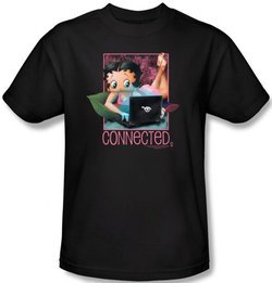 Betty Boop T-shirt Connected Adult Black Tee Shirt