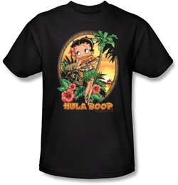 Betty Boop T-shirt Hula Boop Adult Black Tee