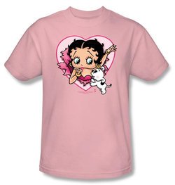 Betty Boop T-shirt I Love Betty Adult Pink Tee