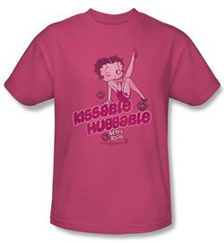 Betty Boop T-shirt Kissable Huggable Adult Hot Pink Tee Shirt
