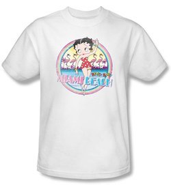 Betty Boop T-shirt Miami Beach Adult White Tee